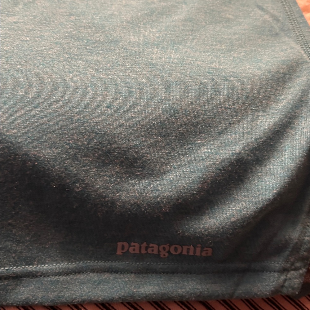 Patagonia Teal and Charcoal Short Sleeve Tee - Picture 8 of 10